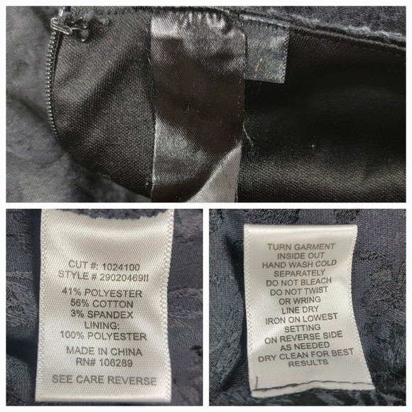 Trixxi Fit and Flare Mini Cocktail Dress Womens Junior Sz M Black Floral Gems - Picture 5 of 16